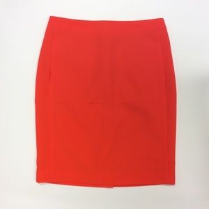 {2} Bright Orange J. Crew Factory Pencil Skirt